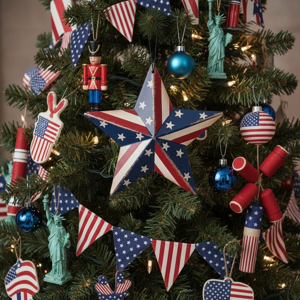 Stars and Stripes Metal Star Ornament Party Supplies Decoration Gift 4th of July